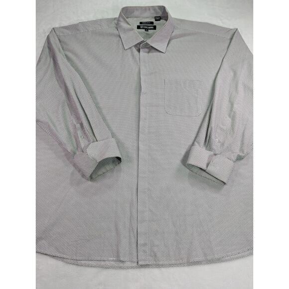 Stacy Adams Size 4XL 20 34/35 Reg Fit Sergio Dots White Dress Shirt - Picture 3 of 13